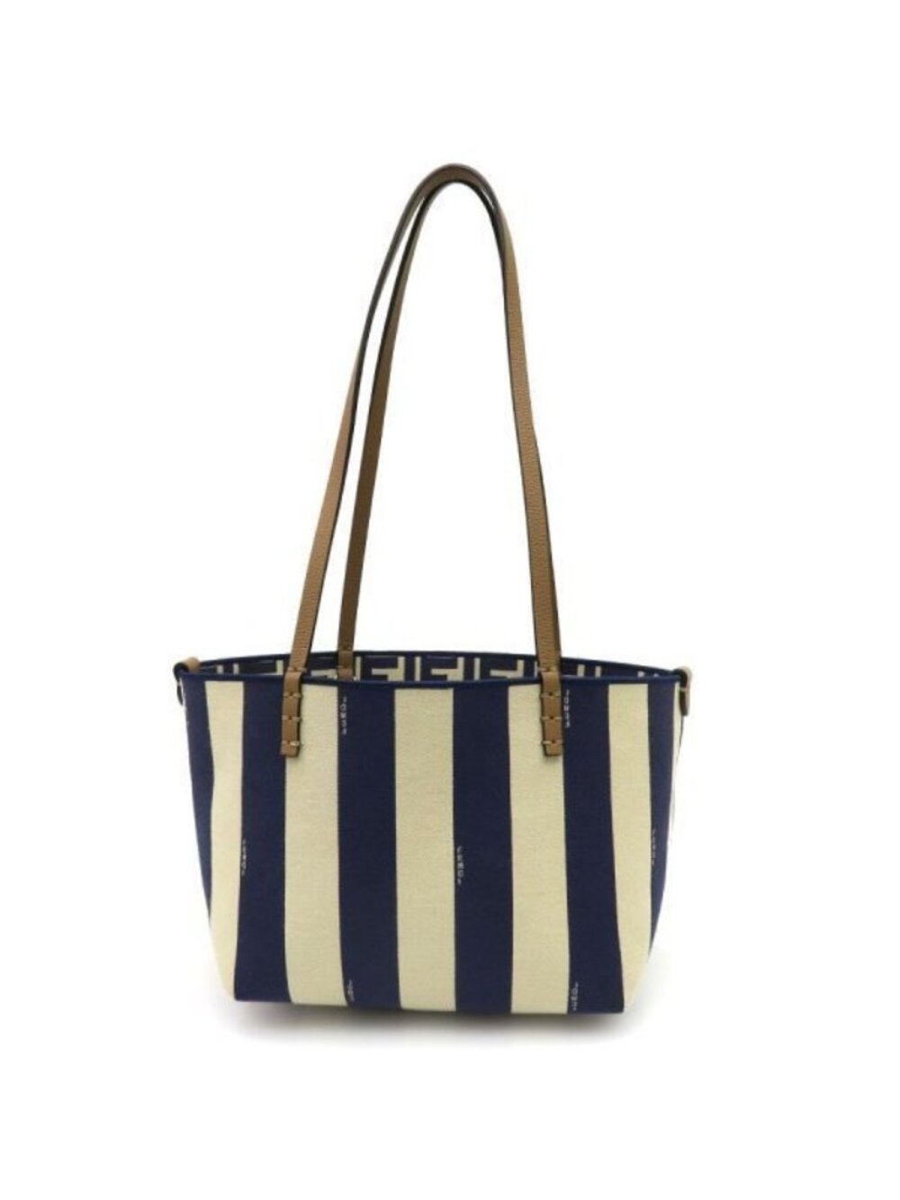 Fendi Roll Small Reversible Tote Bag Pecan &Ff
